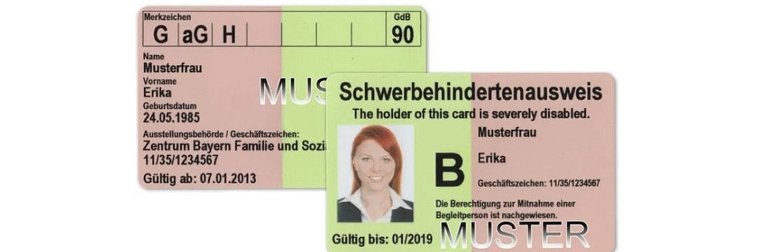 Muster von einem Schwerbehindertenausweis